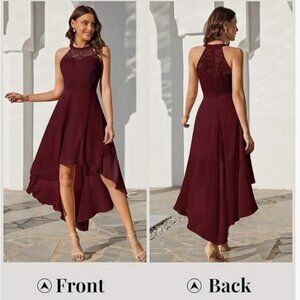 Floral Lace Swing Bridesmaid Dress